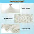 thumbnail image 3 of Juego de 2 fundas de silla para sillas de comedor, fundas de asiento de silla elásticas lavables, protector de cojín para comedor, hotel, cocina, banquete, blanco, 3 of 6