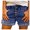 Blue, variant on Vedolay Womens Jean Shorts Women's Summer Comfy Fashion Tight Zipper Mid Waist Denim Shorts,Blue M