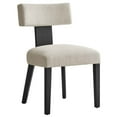 thumbnail image 3 of Side Dining Chair, Set of 2, Ivory White, Fabric, Kitchen Cafe Bistro Hospitality Restaurant, Modern Contemporary HB36865, 3 of 11