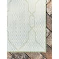 thumbnail image 5 of Unique Loom Outdoor Trellis Collection Area Rug - Links Trellis (7' 10" x 11' Rectangle Green/Ivory), 5 of 10