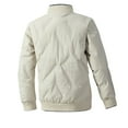 thumbnail image 5 of LpwkSSA Men's Lightweight Puffer Jackets Solid Color Zippered Pockets Fashionable Standing Collar Lightweight Business Down Jacket White XXXXL, 5 of 6