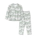 thumbnail image 1 of Balery White Birds Conjunto de Pijama con Estampado para Mujer, Conjunto de Dos Piezas con Manga Larga, Ropa de Dormir Suave con Bolsillos, Pijamas Cómodos-Medium, 1 of 7