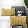 thumbnail image 2 of Unique Bargains 2-Pack 3D Corduroy Decorative Throw Pillow Covers Yellow 12" x 18", 2 of 8