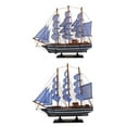 thumbnail image 5 of Mediterranean Pirate Ship Sailboat Wood Model Decorative Nautical Decor #1, 5 of 8