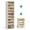 Cream White, variant on SONGMICS Foldable Shoe Storage Organizer, Stackable Sneaker Cabinet with Magnetic Door, Large Plastic Container Bins, Transparent and Ink Black