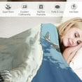 thumbnail image 3 of Nawypu  Polar Bear Sherpa Blanket, Iceberg Pattern Plush Bed Blanket for Kids Boys Girls Teens Adult, Arctic Scenery Throw Blanket, Cute Animal Flannel Blanket Bedroom Decor, Blue White, 3 of 6