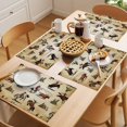 thumbnail image 5 of Western Cowboys Placemats Set of 6 Brown Vintage Country Cactus Place Mats Indoor Wipeable Table Mats Washable Cloth Dining Table Placemats for Kitchen Holiday Party Home Decor 13x19 Inch, 5 of 9