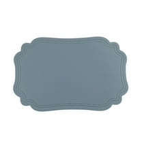 Bwiyojiz Home Decor Christmas Decorations Decoration Vintage PVC Placemats Sense of Scandinavian Heat Insulation Table Mats Oil-proof Western-style, Gifts for Sister, Blue