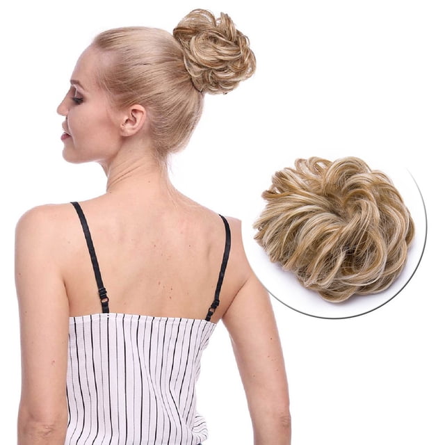 Extensions de Chignon Synthétiques Chouchous Désordonnés Pièces de Cheveux pour Femmes Beigne Chignon