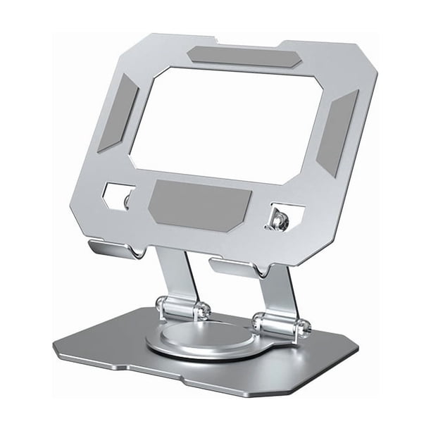 Soporte para Laptop Acero Carbono, Base para Laptop Plegable Portátil Estable y Antideslizante, Base Enfriadora para Laptop Stand con Base Giratoria de 360° y Altura Ajustable, PC/Tabletas