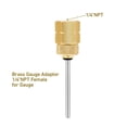 thumbnail image 3 of Adaptador de manómetro Roastove Brass 1/4 NPT hembra con funda de acero inoxidable, 3 of 6