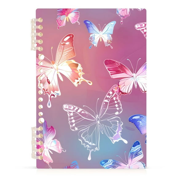Magic Beautiful Butterfly Spiral Journal Notebook College Ruled Notebook 8.3" x 5.7" A5 Lined Thick Paper Page
