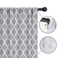 thumbnail image 4 of Blackout Kids Curtains,Gray Geometric Quatrefoil Pattern Childrens Insulated Curtains Set Of 2,Bedroom Essentials,Toddler Room Decor 42x54in(106x137cm), 4 of 5