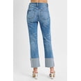 thumbnail image 3 of Risen Jeans - High Rise Wide Cuffed Straight Jeans - RDP5484, 3 of 11