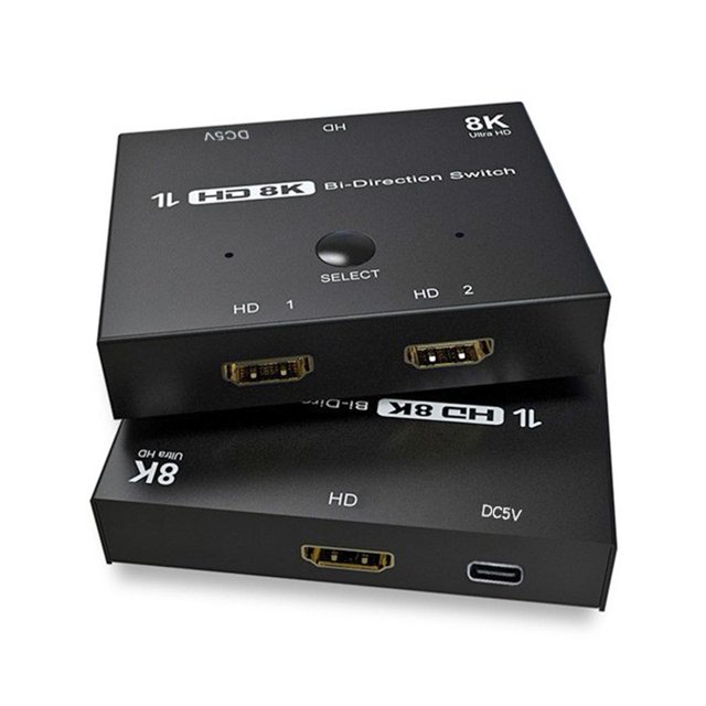 Adaptador de conmutador 2.1 compatible con HDMI Divisor 4K 8K 1x2 2x1 para conmutador PS4
