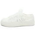 thumbnail image 4 of Elivandon 9996 Wedding Shoes Lace Bridal Sneakers 1.46" Platform Bride Tennis Shoes Sparkling Rhinestone Wedding Sneakers Color Ivory,Size 5 B(M) US/35 EU, 4 of 7