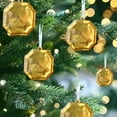 thumbnail image 6 of Tozuoyouz Christmas Crystal Jewel Ornaments - Acrylic Rectangle Jewel Hanging Decorations For Christmas Tree - Glitter Ornaments For Xmas, Wedding & Holiday Party Decor Gold Octagon, 6 of 6