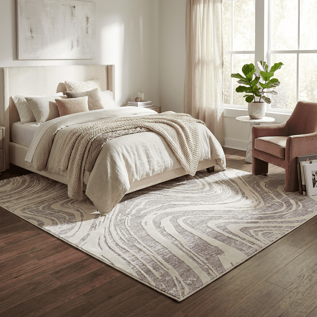 Rug Branch Nomad Abstract Indoor Area Rug, Beige, Coastal - Living Room, Bedroom, Dining Room