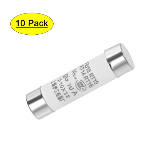 Automotive Cartridge Fuse 10A 500V 10x38mm Fast Blow Replacement for Car Stereo Audio Alarm Amplifier Ceramic 10pcs