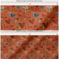 thumbnail image 2 of Soimoi Orange Cotton Poplin Fabric Heart & I Love You Text Printed Craft Fabric by the Yard 56 Inch Wide, 2 of 7