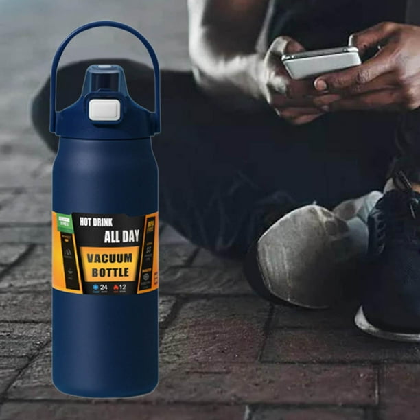 Botella de agua aislada Colamx Termo al vacío Azul oscuro 1500 ml