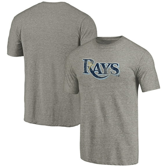 Men's Ash Tampa Bay Rays Distressed Team Tri-Blend T-Shirt