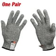 thumbnail image 2 of tooloflife 1/3/5 Pairs of Cut Resistant Gloves Food Grade 5 Protection Cooking Cutting Carving Safety Gloves S/M/L/XL Grey, 2 of 6