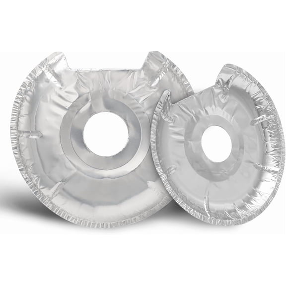 Lingsheng Round Electric Stove Burner Covers - Thicker Aluminum Foil Burner Liners - Disposable Stove Top Protector 50 Pack (6 Inch & 8 Inch)