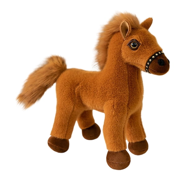 Gqtwoy Hanging Leg Horse Doll Toy Big Eyes Cute Horse Plush Pillow Gift, Soft Material, Multi-functional Use, Safe for Pets, Adorable Home Decoration