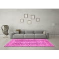 thumbnail image 3 of Ahgly Company Indoor Square Abstract Pink Modern Area Rugs, 5' Square, 3 of 4