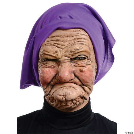 Seasonal Visions Granny Multi-color Latex Halloween Costume Mask for Adult