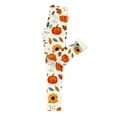 thumbnail image 4 of Kaondbfi Tights for Women Autumn Pumpkin and Maple Print Velvet Leggings Tights High Waist Warm Elastic Skinny Pants, 4 of 4