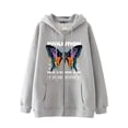thumbnail image 3 of Dark hip hop gótico Harajuku Y2k mariposa estampado de letras cremallera Sudadera con capucha hombres y mujeres Harajuku chaqueta sudadera, 3 of 5