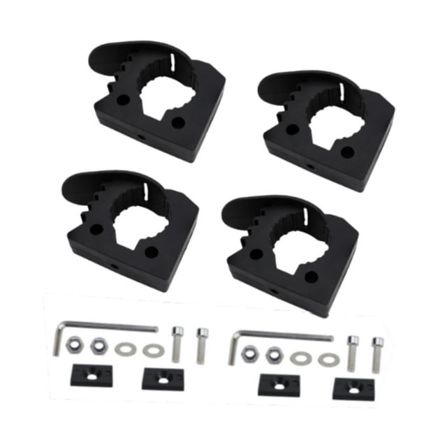 fastboy Pince en Caoutchouc Équipement de Fixation Support pour RV Garage UTV 4 Pcs Noir 4 Pcs