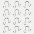 thumbnail image 3 of Better Homes & Gardens Easy Gliding Rustproof Double Shower Curtain Hooks Brushed Nickel , Set of 12, 3 of 5