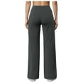 thumbnail image 3 of felwors Women's Casual Loose Wide Leg Cozy Pants Yoga Sweatpants Comfy High Waisted Sports Athletic Lounge Pants with Pockets Grey, XL, 3 of 7