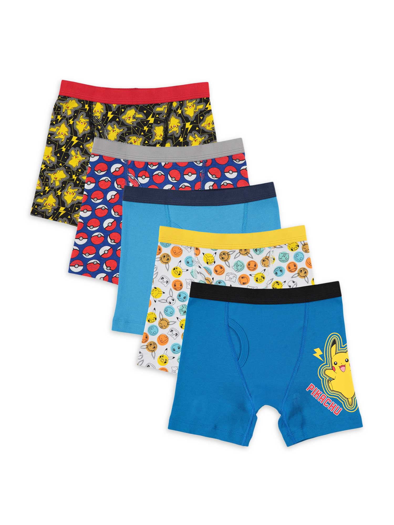 Besparing Winst land Pokemon Boys Underwear, 5 Pack Boxer Briefs Sizes 4-8 - Walmart.com