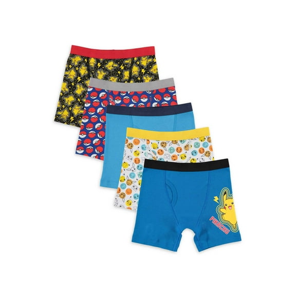 Pokemon Boys Underwear, 5 Pack Boxer Briefs (Little Boys & Big Boys)