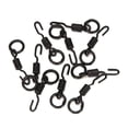 thumbnail image 1 of Advancent Conector de pesca de 20 piezas, giratorio de Metal resistente, cambio rápido, Micro anillos negros, Terminal de línea de aparejos de Pescar, 1 of 6