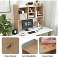 thumbnail image 4 of COBANA Desktop Bookshelf, Countertop Storage Hutch with 5 Shelves for Computer Desk, Desk Shelf for Top of Desk Organizer for Office Home Dorm, Wood, 4 of 9