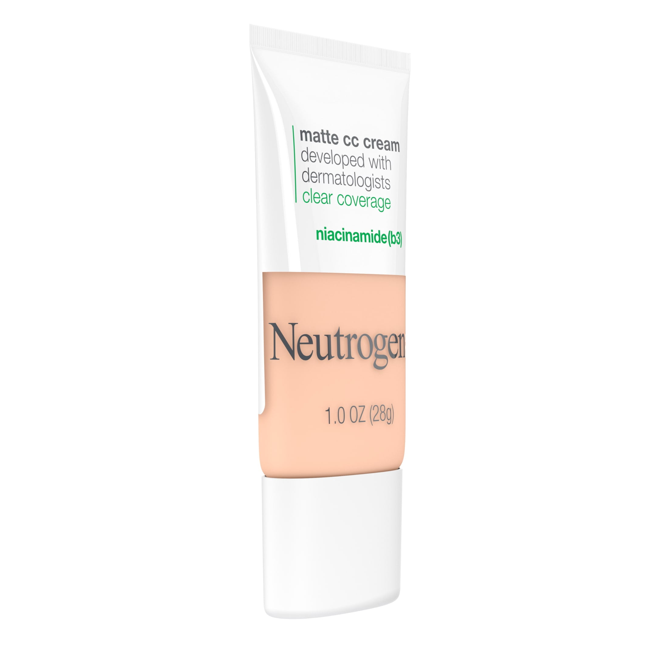 (2 pack) Neutrogena Clear Coverage Flawless Matte CC Cream, Shell, 1 oz
