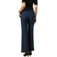 thumbnail image 3 of INSPIRE CHIC Wide Leg Pants for Women's High Waisted Business Work Casual Trousers Straight Suit Pant XS Dark Blue, 3 of 6