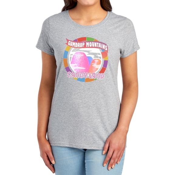 Candy Land Gumdrop Mountains Women's T Shirt, Athletic Heather, Small