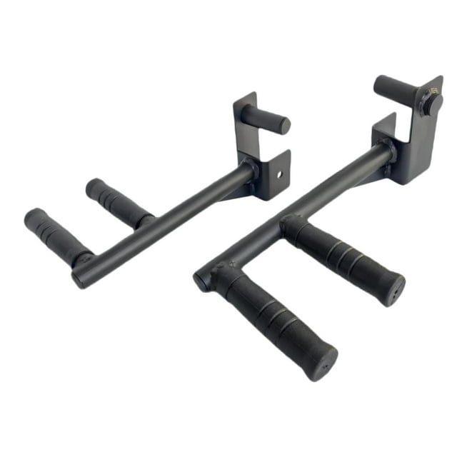 ZLight 2 Pieces Dip Bar Barbell Rack Chest Pull margin up Install Holders Easy to Wide Training Narrow pitch