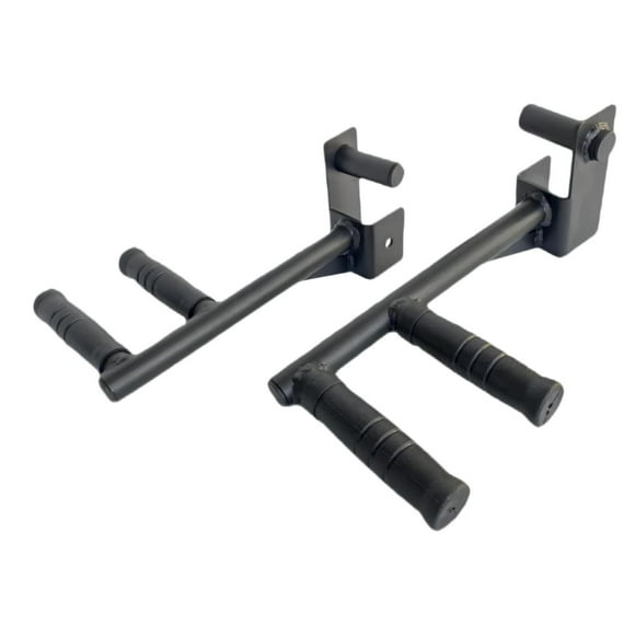 Maytalsory 2 Pieces Dip Bar Barbell Rack Holders variety of exercises Easy to Install Chest Training Pull up Narrow pitch