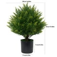 thumbnail image 4 of Outdoor Artificial Cedar Tree with Planter - Realistic Fake Shrub for Home Decor, Maintenance-Free Decoration for Garden, Patio, and Doorway - Perfect Gift for Housewarmings and Events, 4 of 7