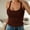 Dark Purple, variant on Women Spaghetti Strap Neck Ribbed Tank Tops Slim Fitted Camisole Basic Sleeveless Layering Shirts plus Size Top Apricot Tops for Women Girl Tops 6x Top 4x plus Size Tops Back Shirt Women Athletic