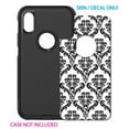 thumbnail image 2 of DistinctInk Custom SKIN / DECAL compatible with OtterBox Commuter for iPhone XS MAX (6.5" Screen) - White Black Damask Pattern - Floral Damask Pattern, 2 of 5