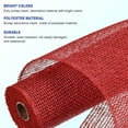 thumbnail image 3 of 3pcs 10 Inch Poly Burlap Mesh for Wreath, Decorative Mesh Fabric Ribbon 6.4 Yard for Christmas, Red, 3 of 7