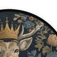 thumbnail image 4 of 36.2 Inch Round Floor Mat Beautiful Deer Wearing A Crown Carpet Decor Rug for Living Room Bedroom, 4 of 6